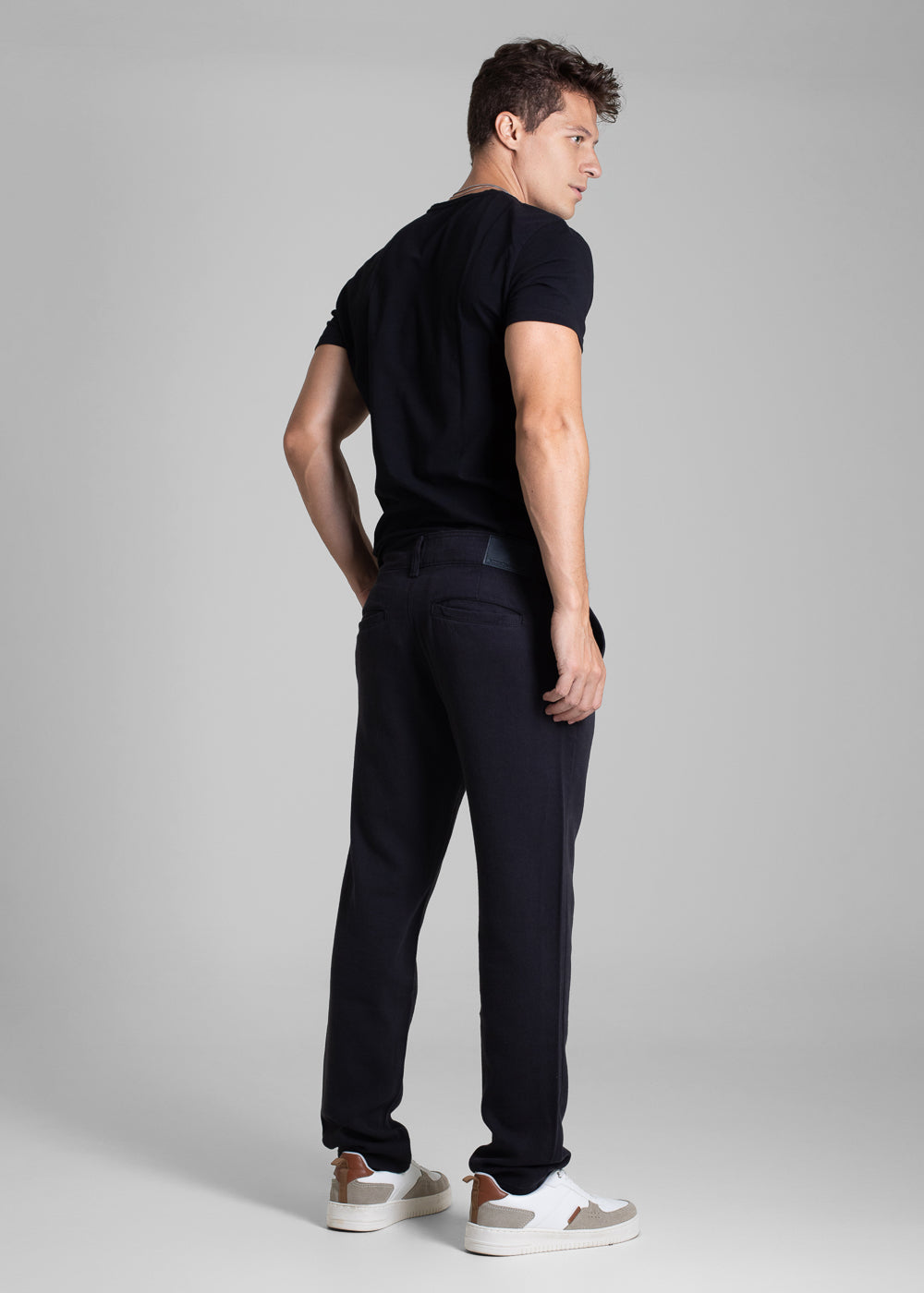Calça Linho Sawary Slim - 282573 PRETO