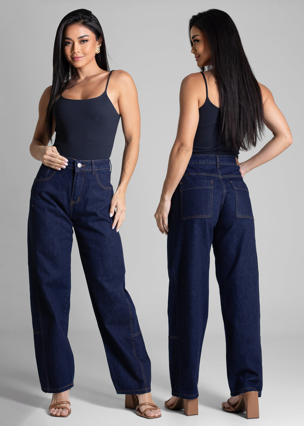 Calça Jeans Sawary Barrel - 282578 AZUL