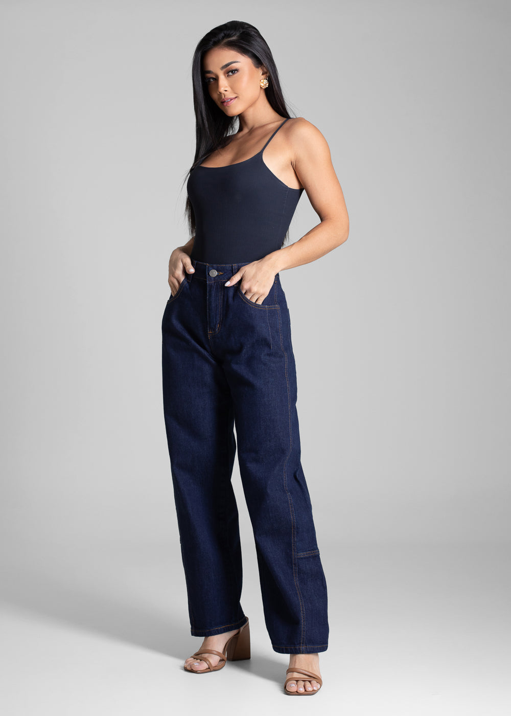 Calça Jeans Sawary Barrel - 282578 AZUL