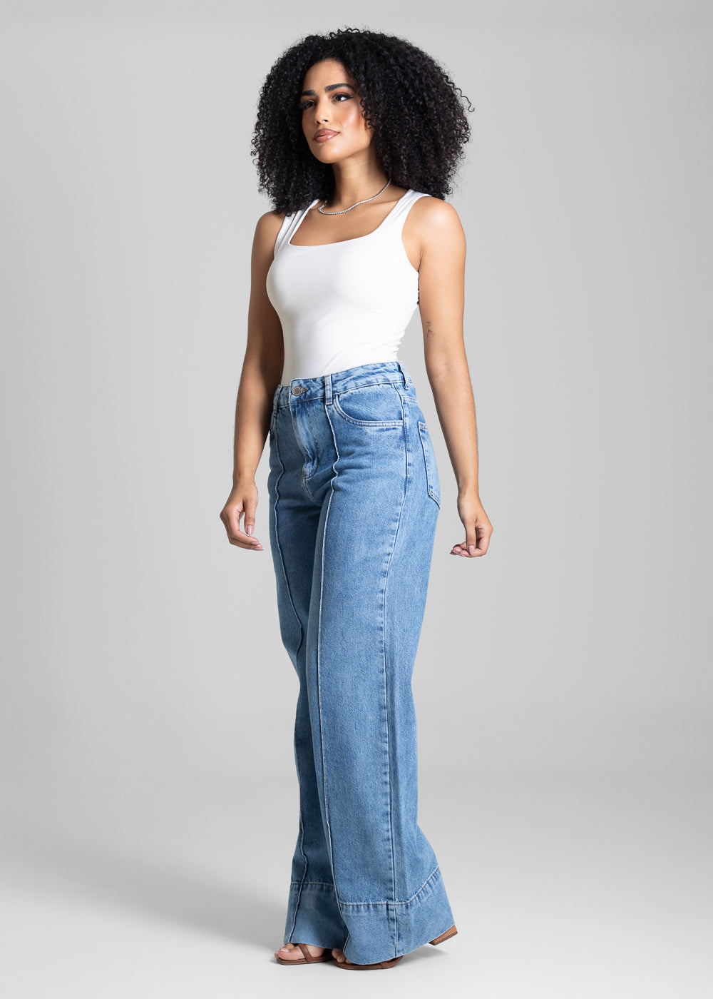 Calça Jeans Sawary Wide Leg - 282579 AZUL
