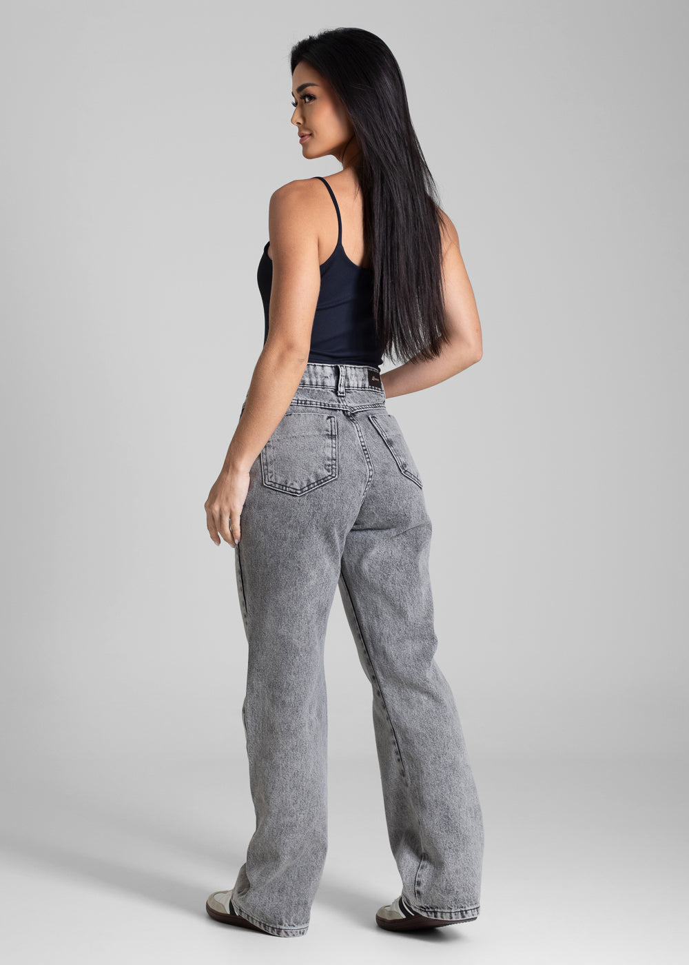 Calça Jeans Sawary Reta Petit - 282590 PRETO