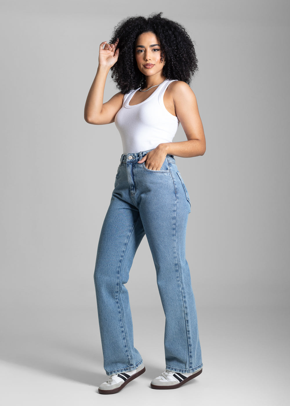 Calça Jeans Sawary Reta Petit - 282592 AZUL