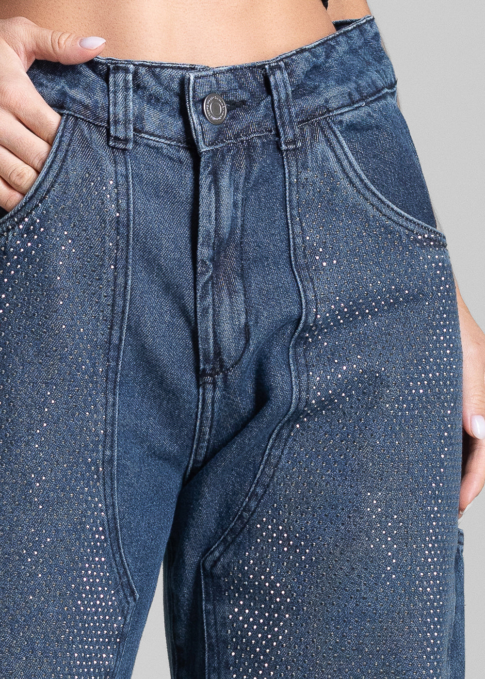 Calça Jeans Sawary Barrel - 282595 PRETO