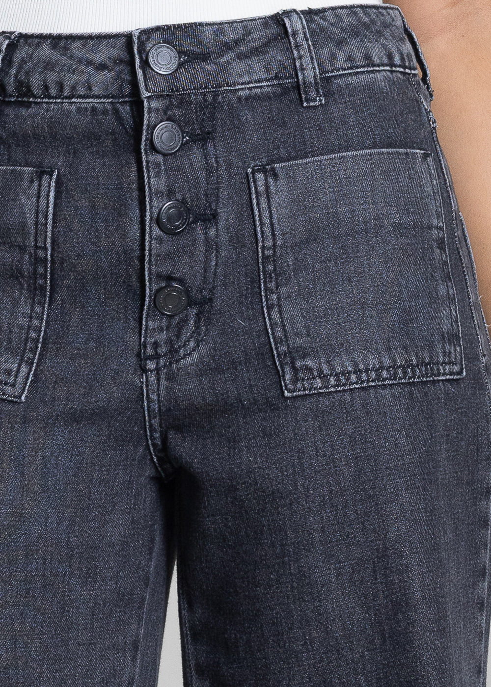Calça Jeans Sawary Super Wide Leg - 282604 PRETO