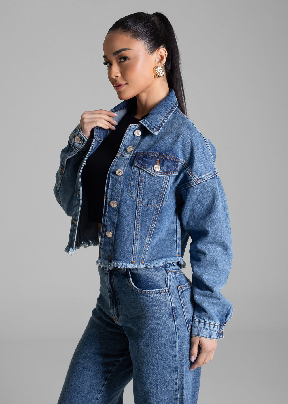 Jaqueta Jeans Sawary - 282608 AZUL