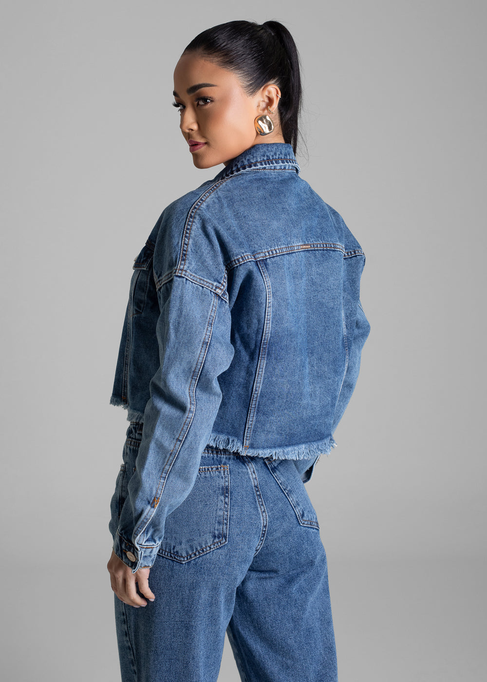 Jaqueta Jeans Sawary - 282608 AZUL