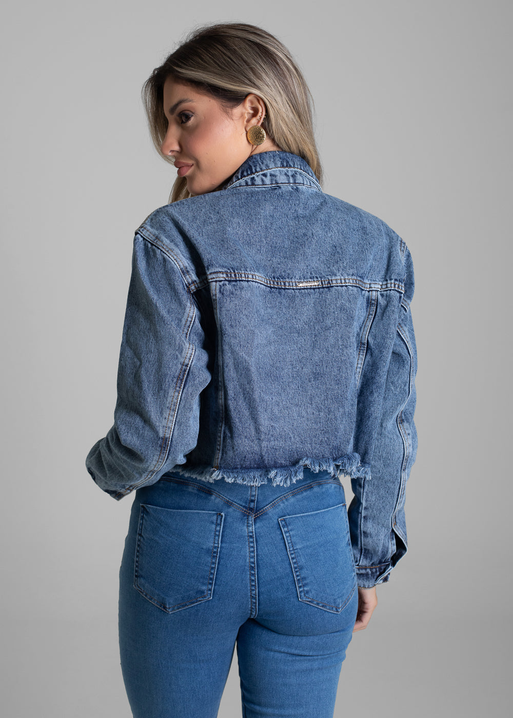 Jaqueta Jeans Sawary - 282609 AZUL