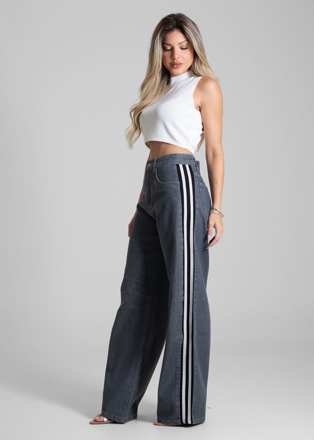 Calça Jeans Sawary Balloon - 282620 GRAY