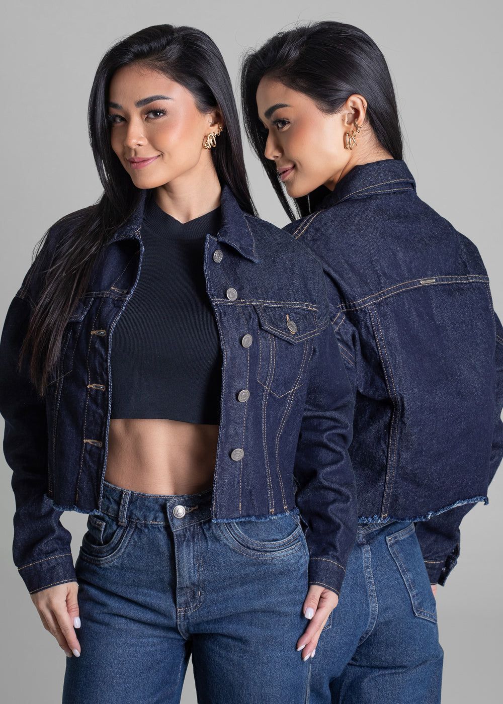 Jaqueta Jeans Sawary - 282627 AZUL
