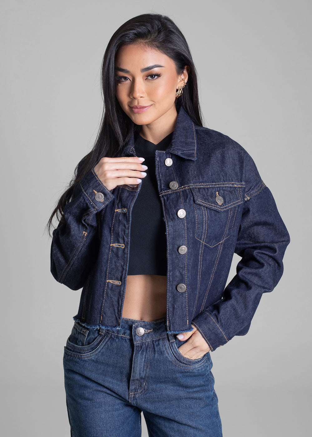 Jaqueta Jeans Sawary - 282627 AZUL