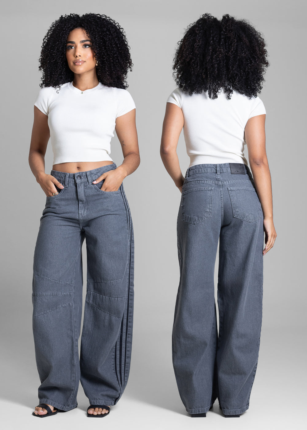 Calça Jeans Sawary Balloon - 282631 GRAY