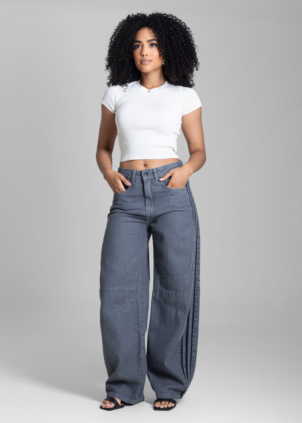 Calça Jeans Sawary Balloon - 282631 GRAY