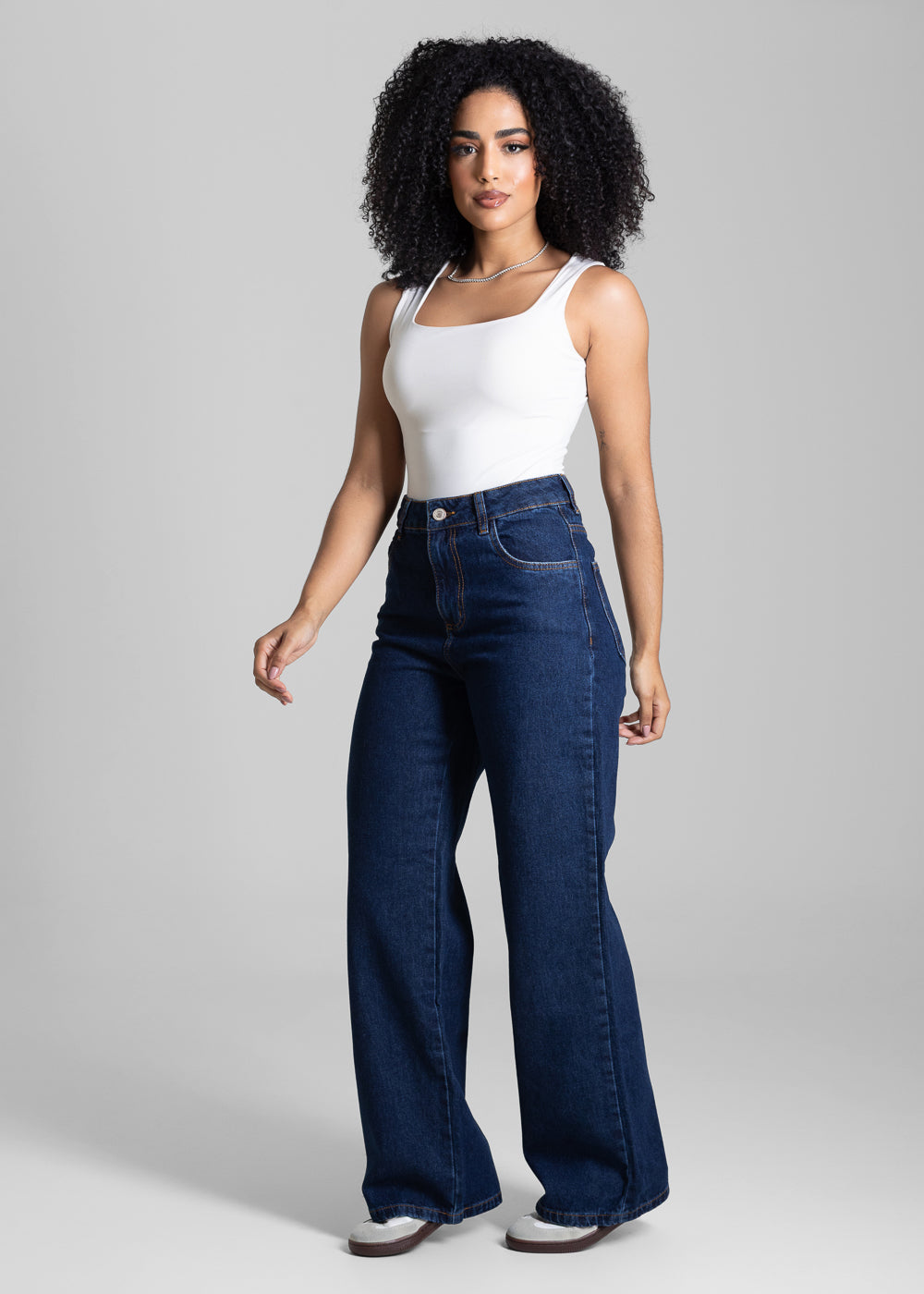 Calça Jeans Sawary Wide Leg Petit - 282670 AZUL