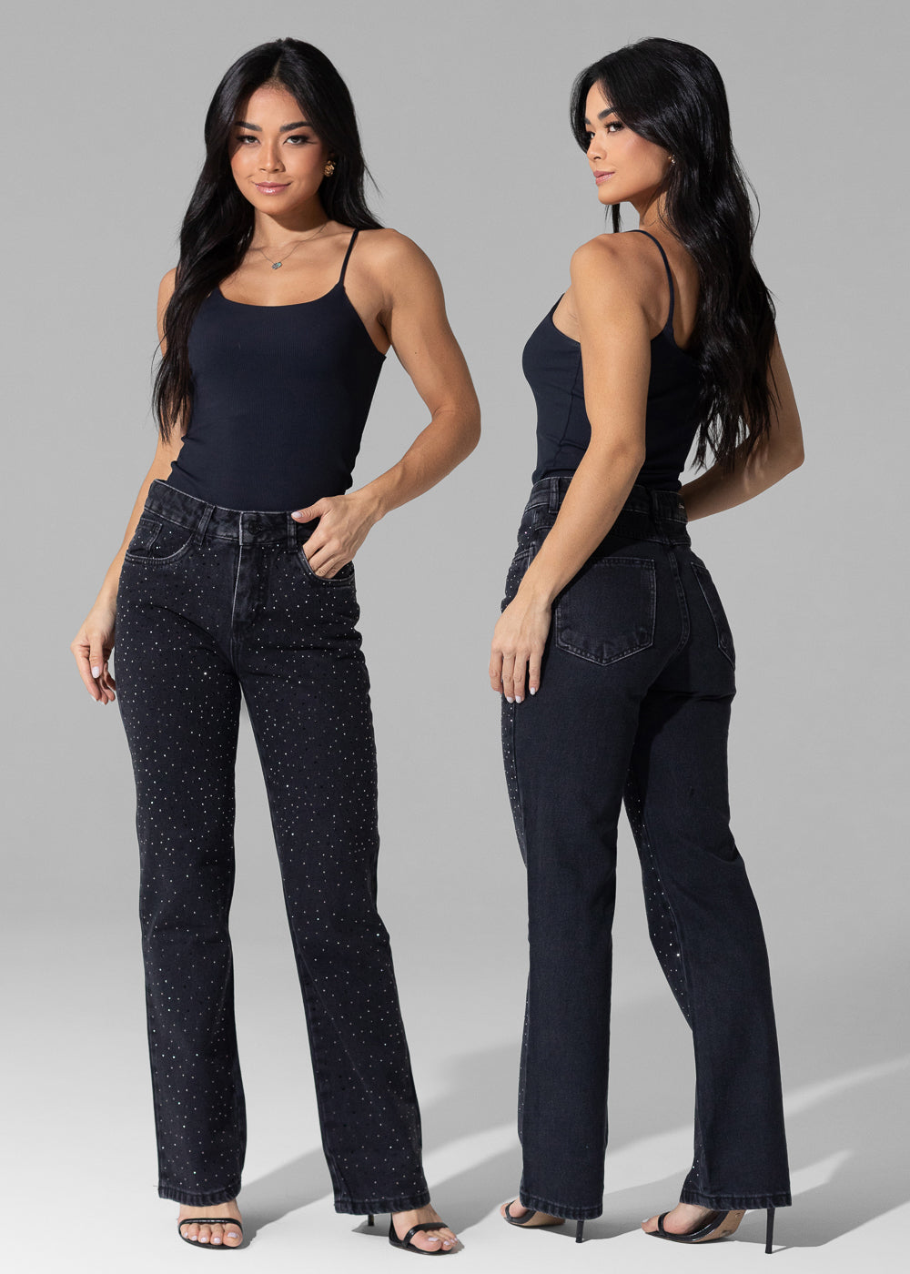 Calça Jeans Sawary Reta - 282673 PRETO