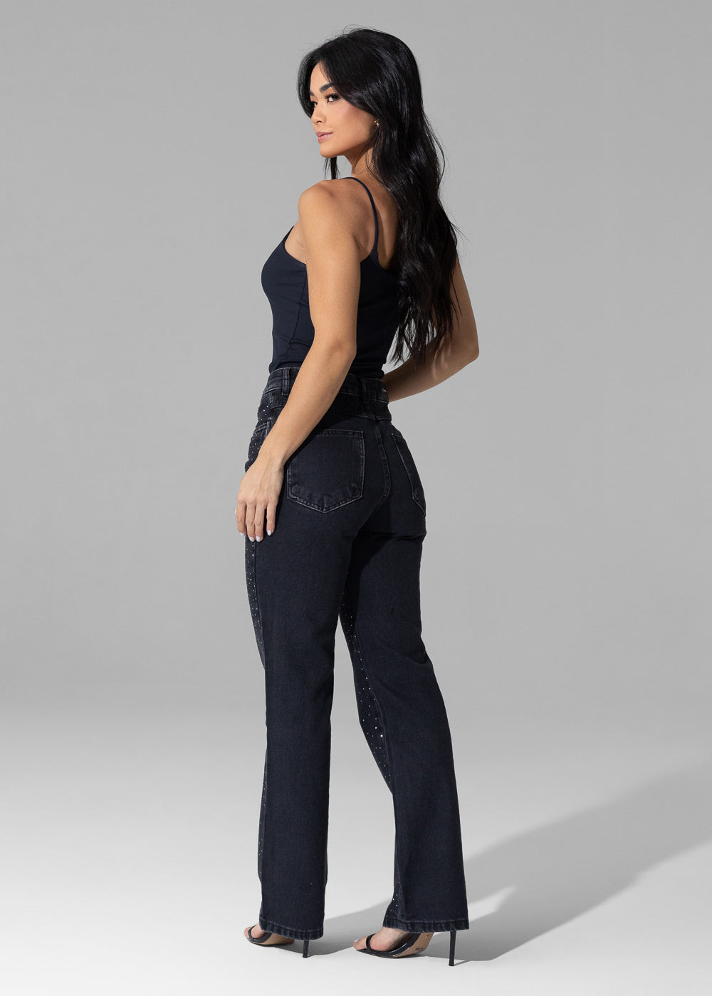 Calça Jeans Sawary Reta - 282673 PRETO