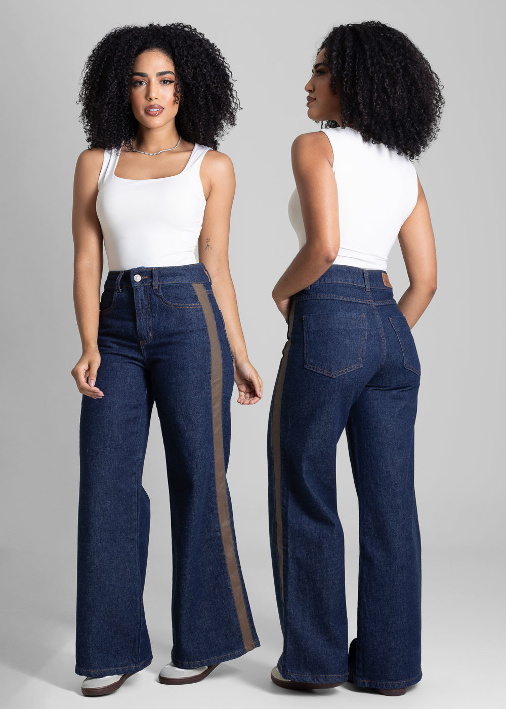 Calça Jeans Sawary Wide Leg Petit - 282680 AZUL