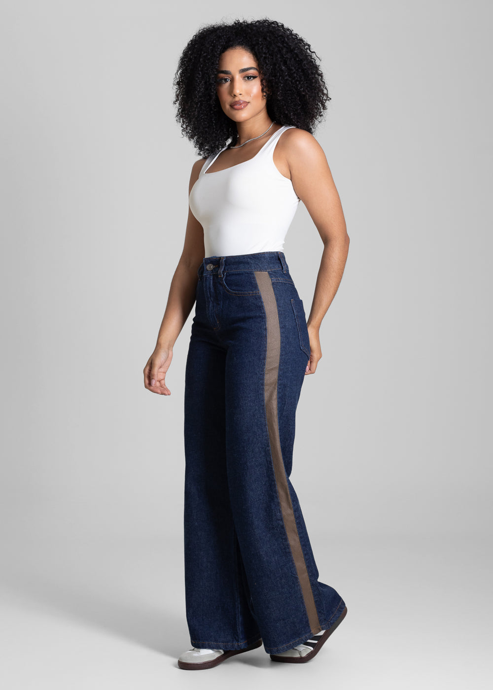 Calça Jeans Sawary Wide Leg Petit - 282680 AZUL