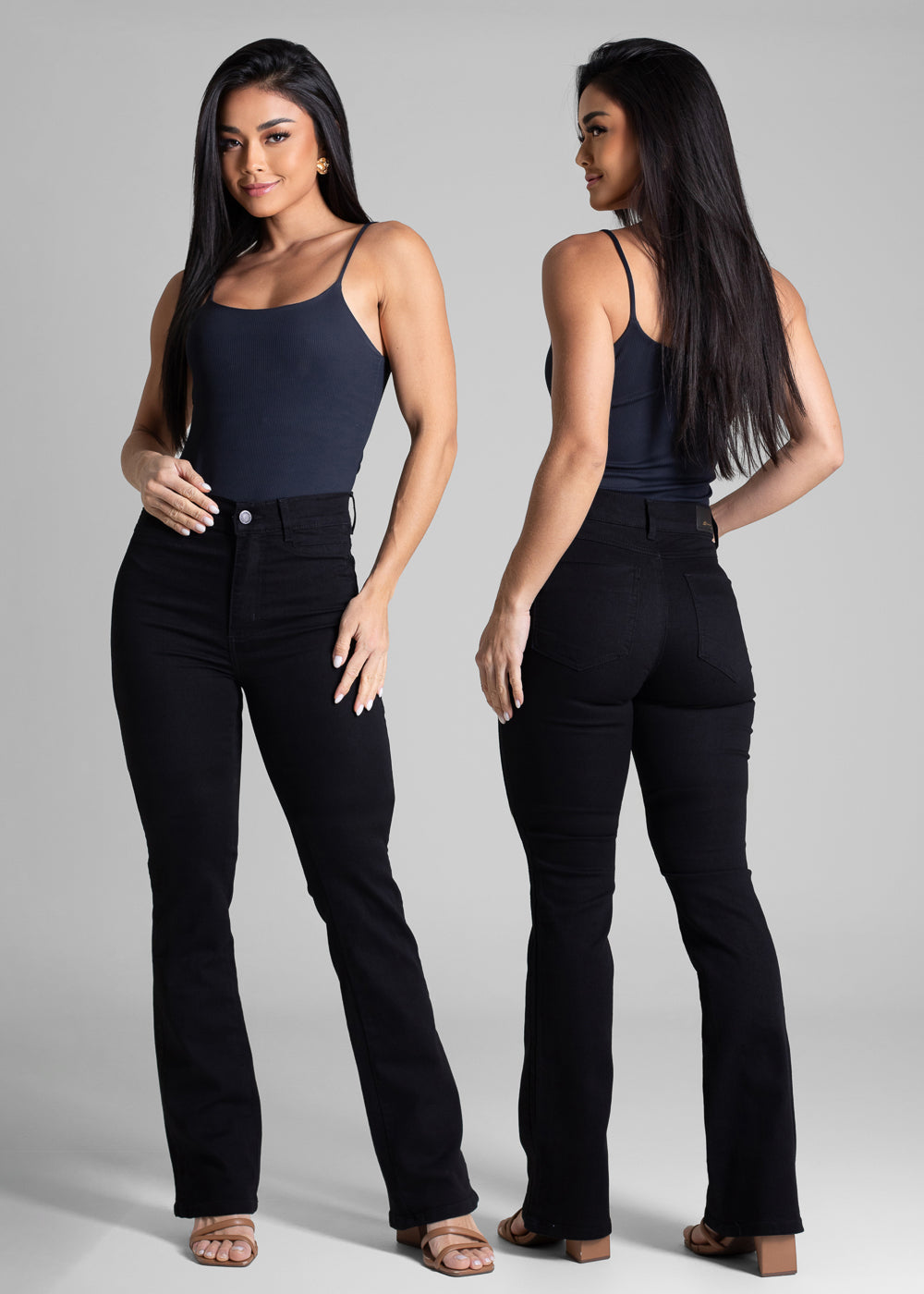 Calça Sarja Sawary Boot Cut - 282681 PRETO