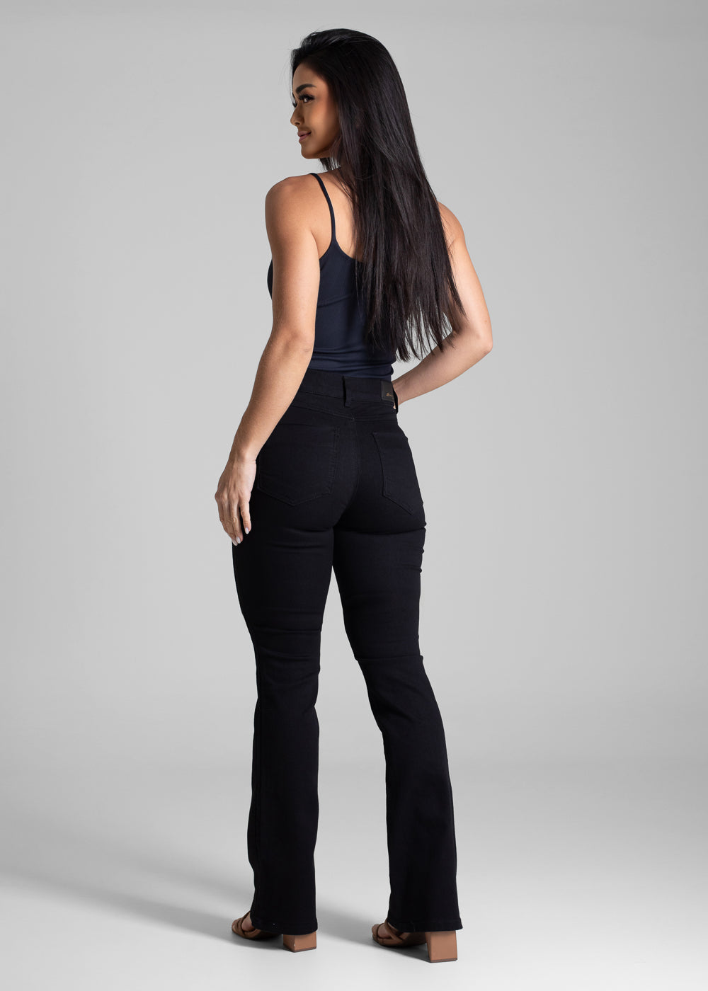 Calça Sarja Sawary Boot Cut - 282681 PRETO