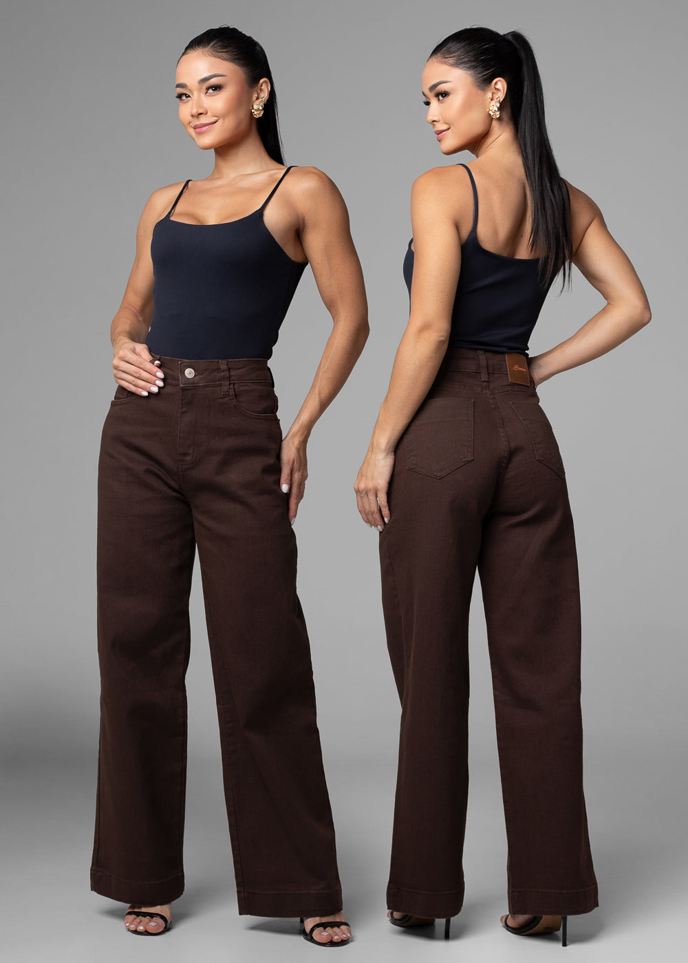 Calça Sarja Sawary Reta Petit - 282682 MARROM