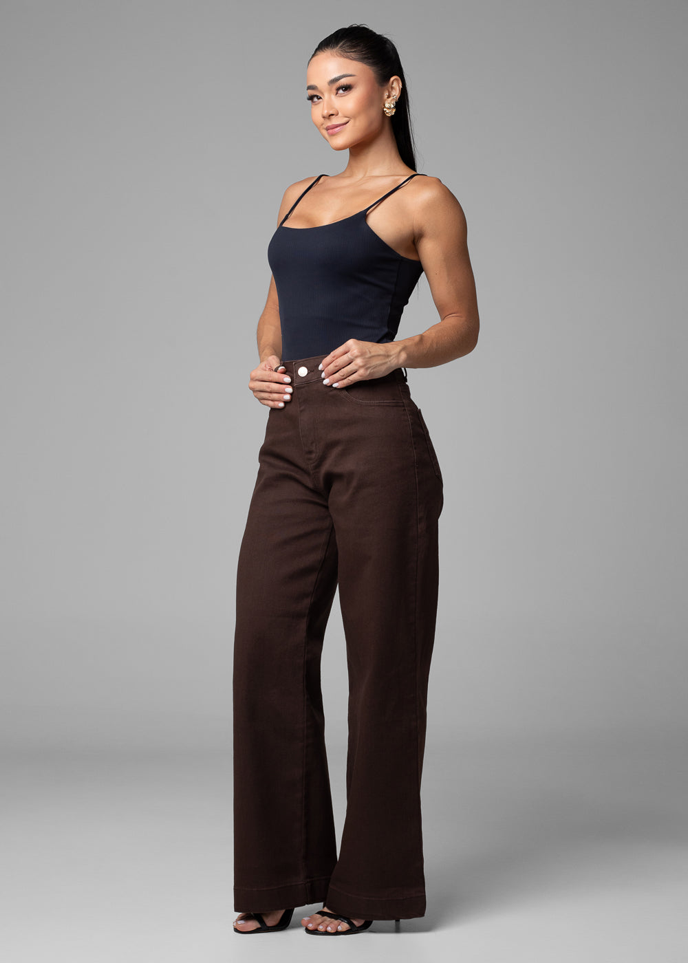 Calça Sarja Sawary Reta Petit - 282682 MARROM