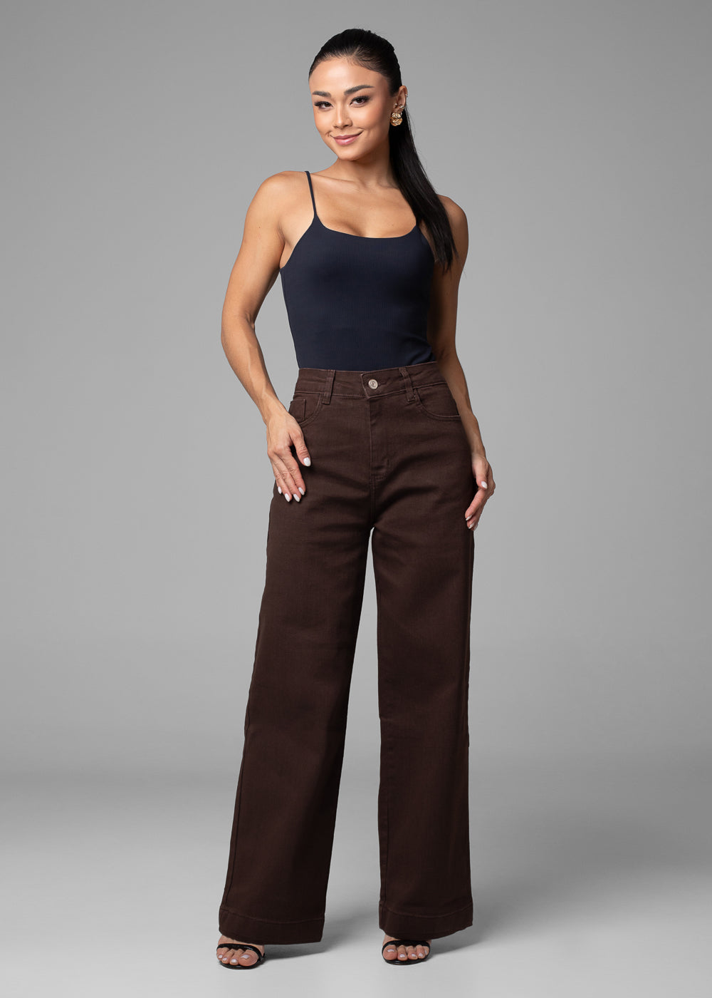 Calça Sarja Sawary Reta Petit - 282682 MARROM