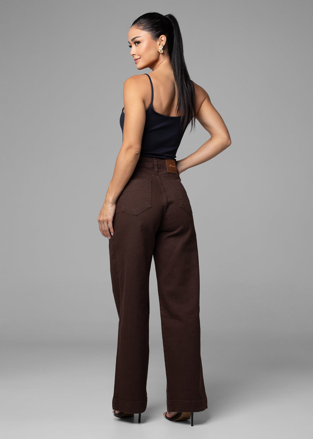 Calça Sarja Sawary Reta Petit - 282682 MARROM