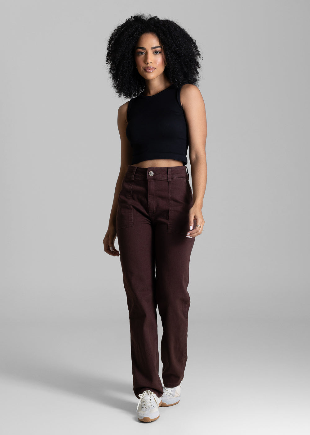 Calça Sarja Sawary Reta Petit - 282683 MARROM