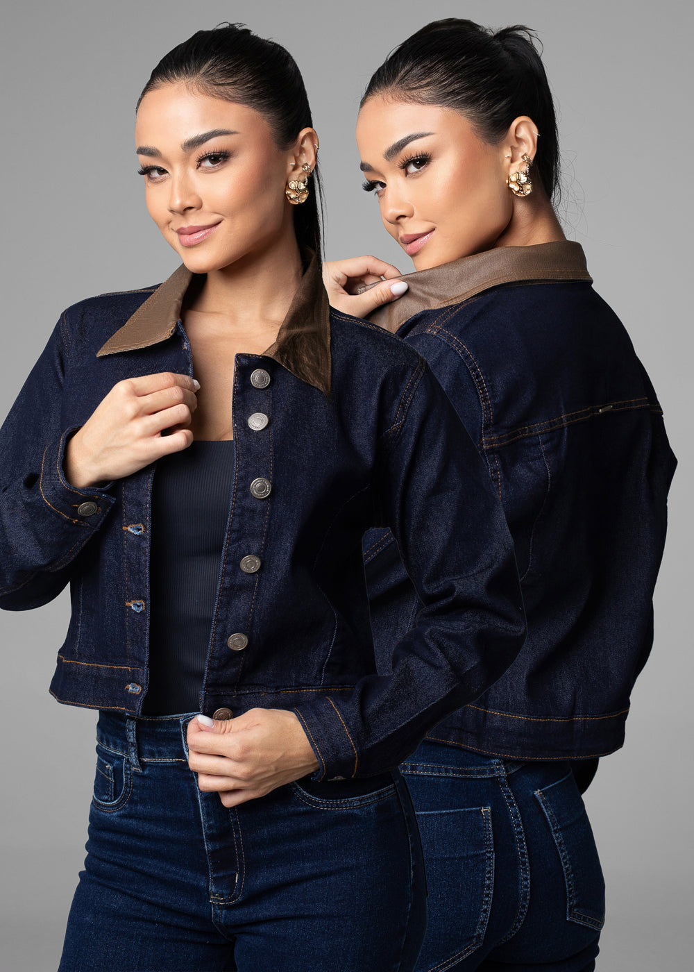 Jaqueta Jeans Sawary - 282684 AZUL