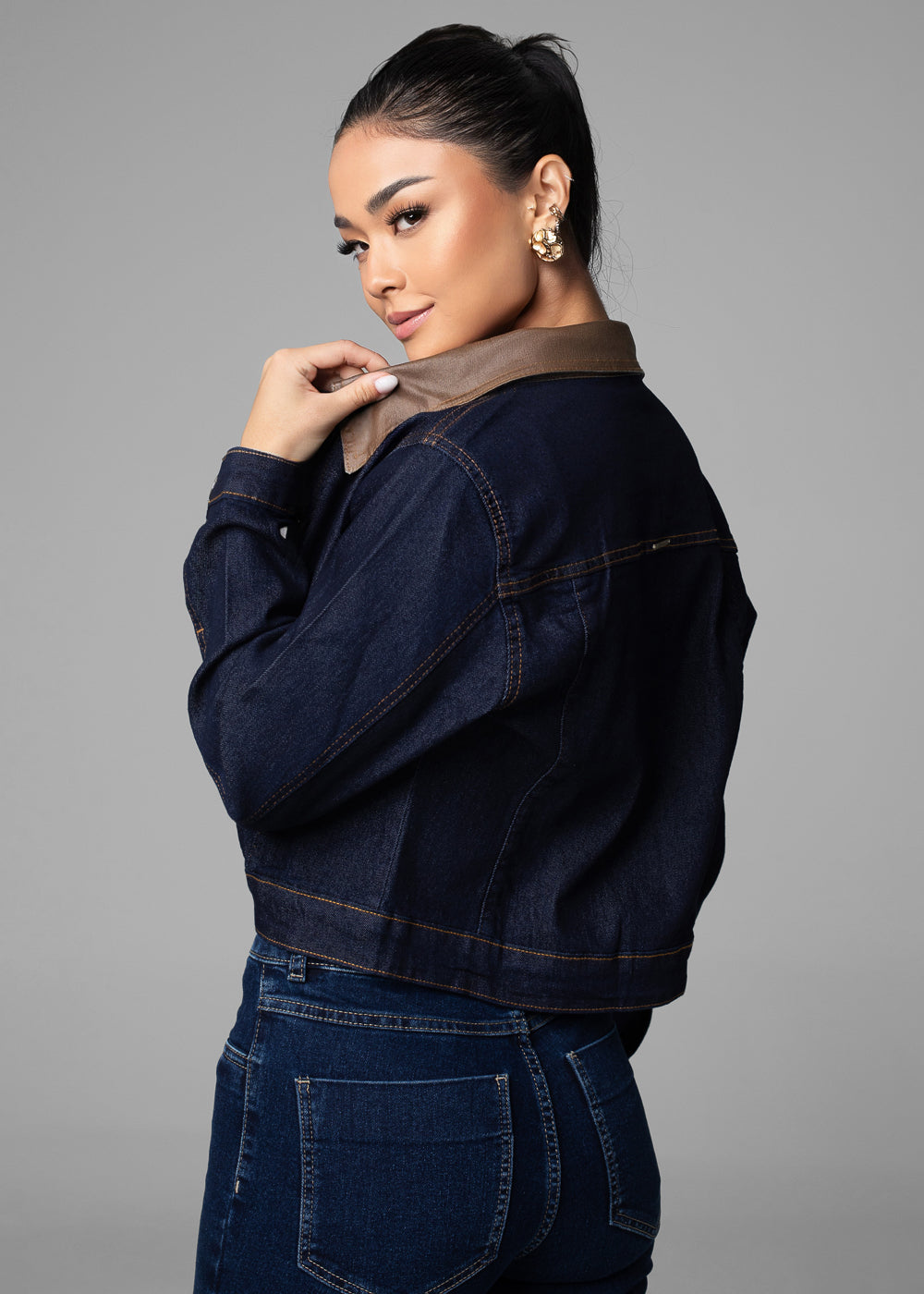 Jaqueta Jeans Sawary - 282684 AZUL