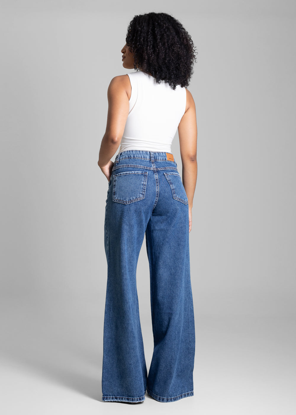Calça Jeans Sawary Wide Leg - 282691 AZUL