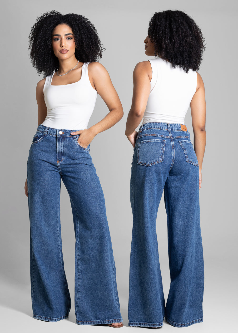 Calça Jeans Sawary Wide Leg - 282691 AZUL