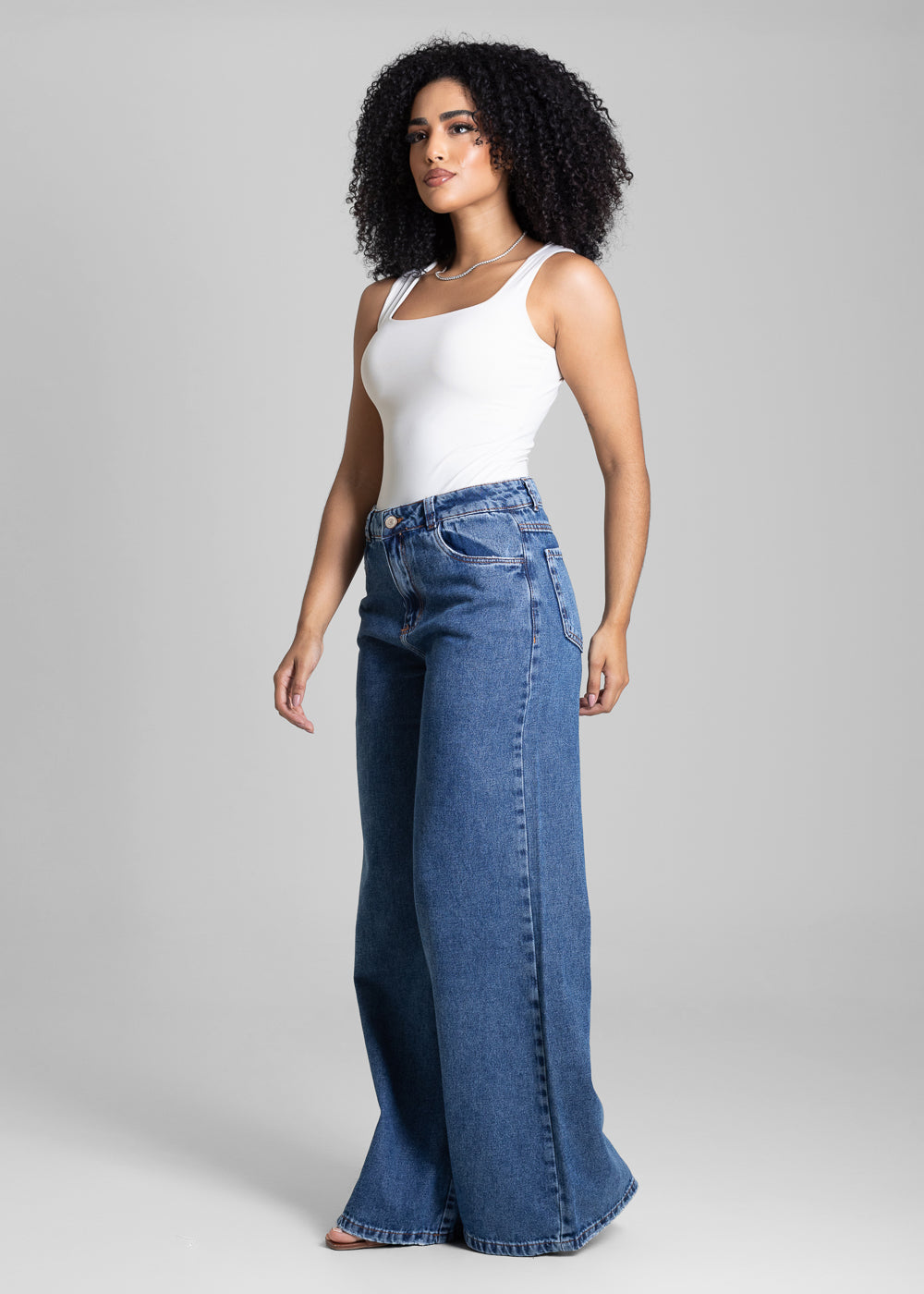 Calça Jeans Sawary Wide Leg - 282691 AZUL
