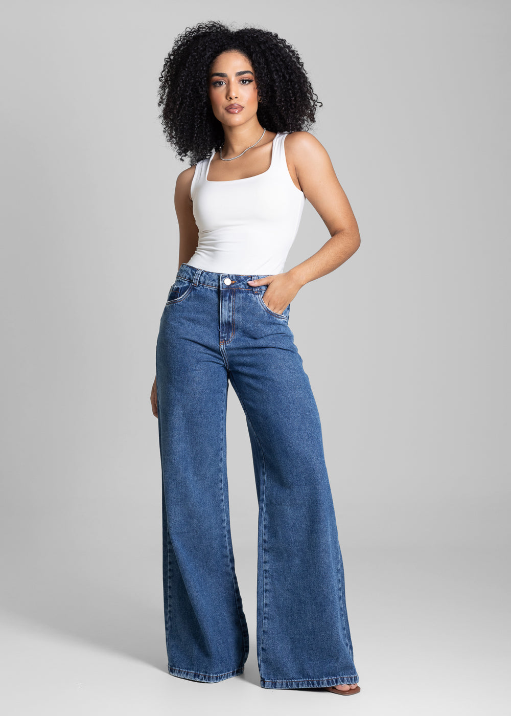 Calça Jeans Sawary Wide Leg - 282691 AZUL