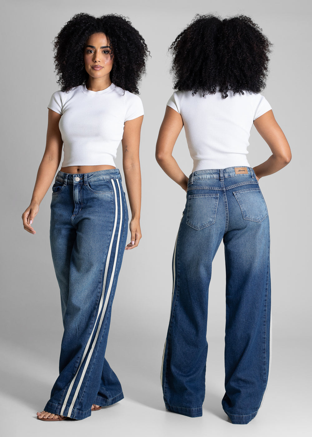 Calça Jeans Sawary Wide Leg - 282693 AZUL