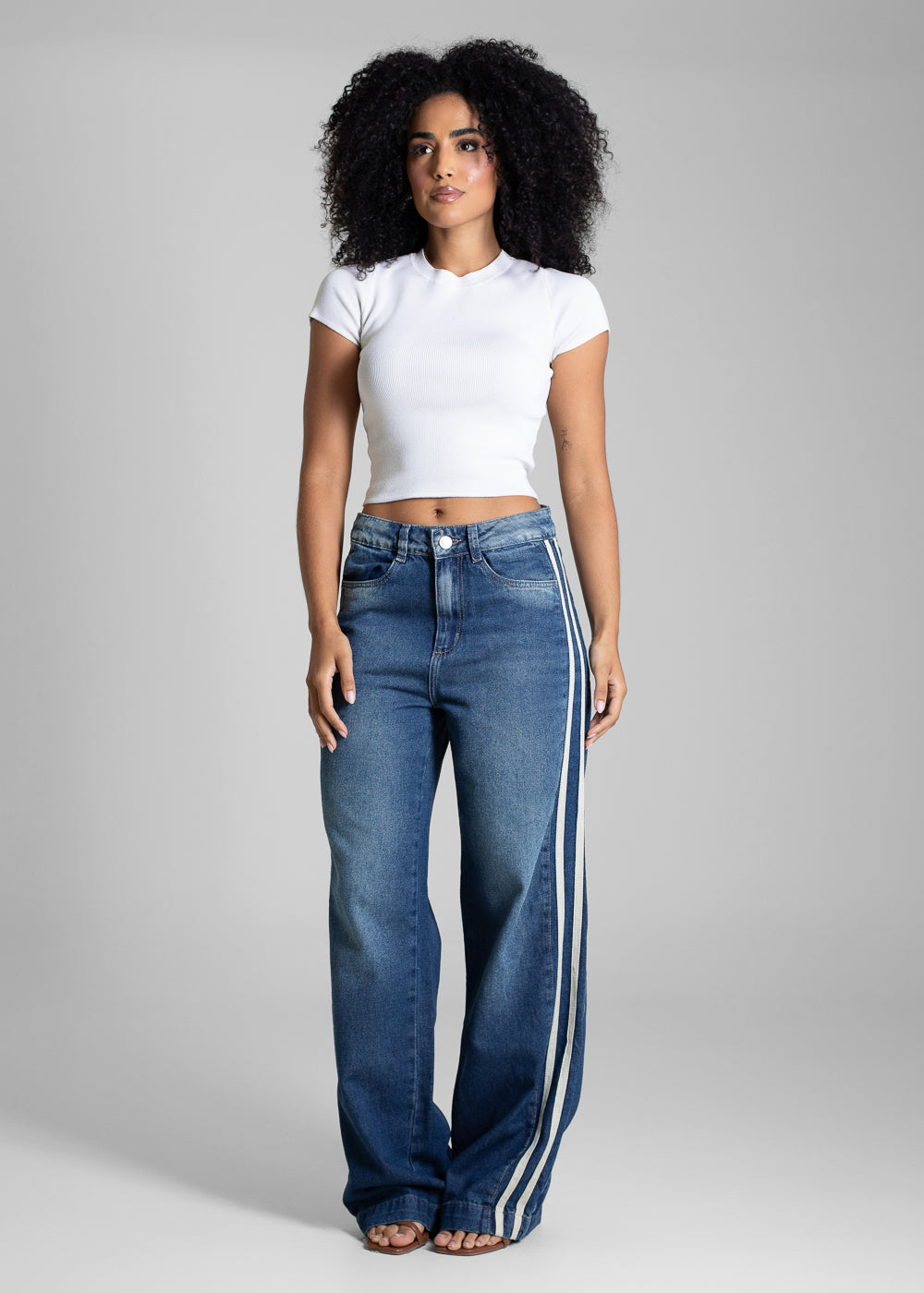 Calça Jeans Sawary Wide Leg - 282693 AZUL