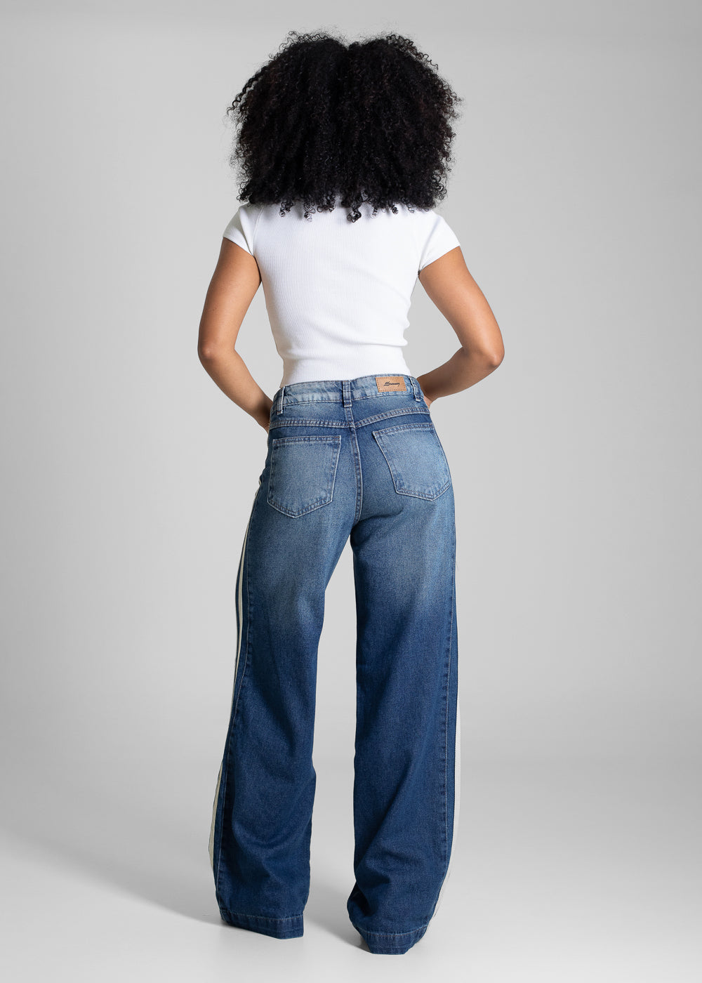 Calça Jeans Sawary Wide Leg - 282693 AZUL