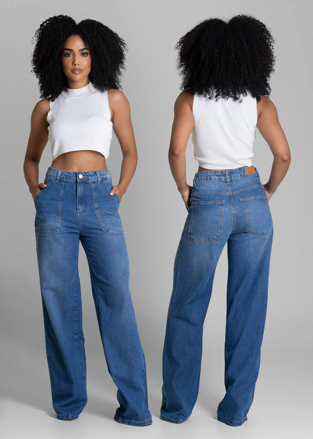 Calça Jeans Sawary Wide Leg - 282695 AZUL