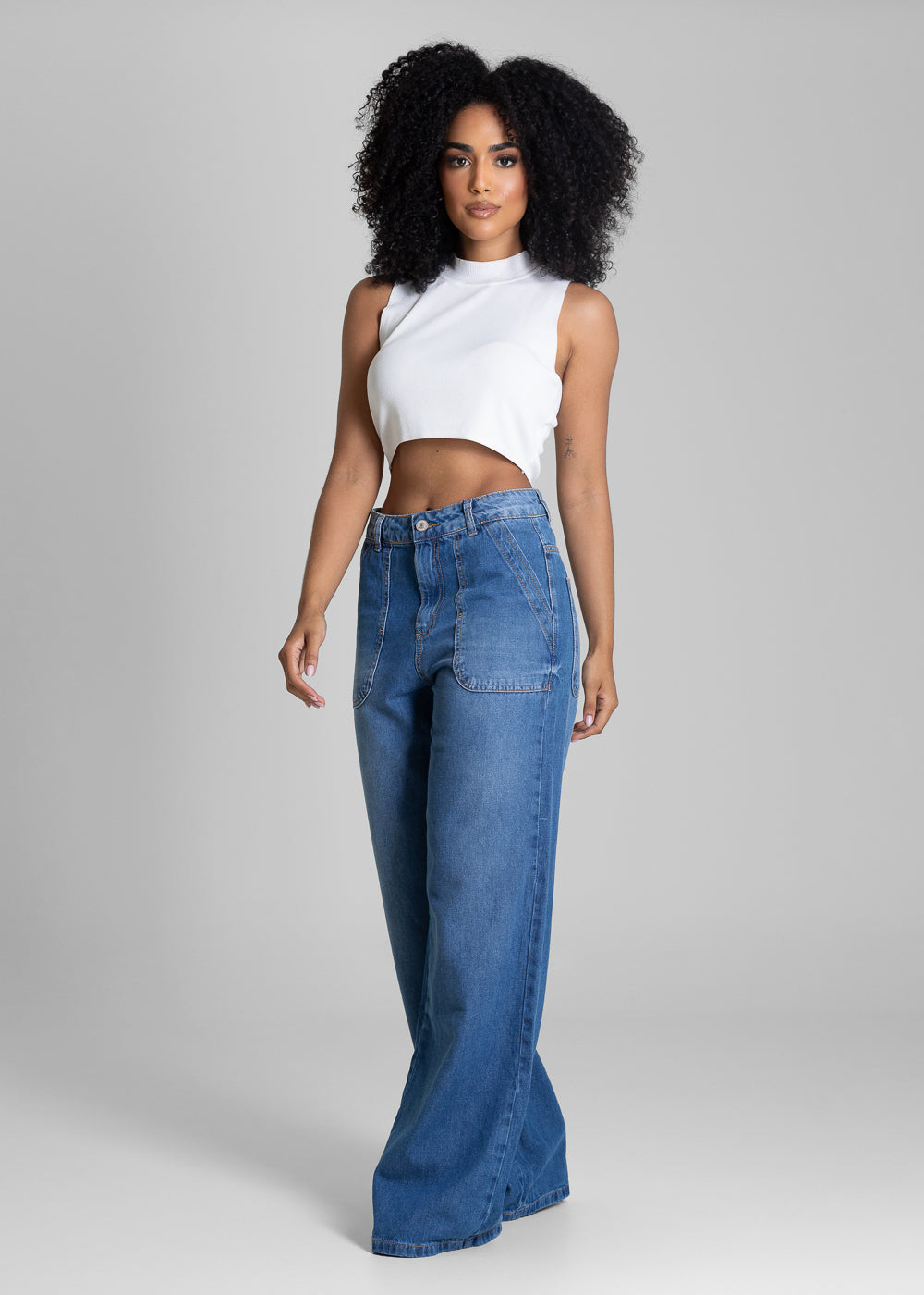 Calça Jeans Sawary Wide Leg - 282695 AZUL