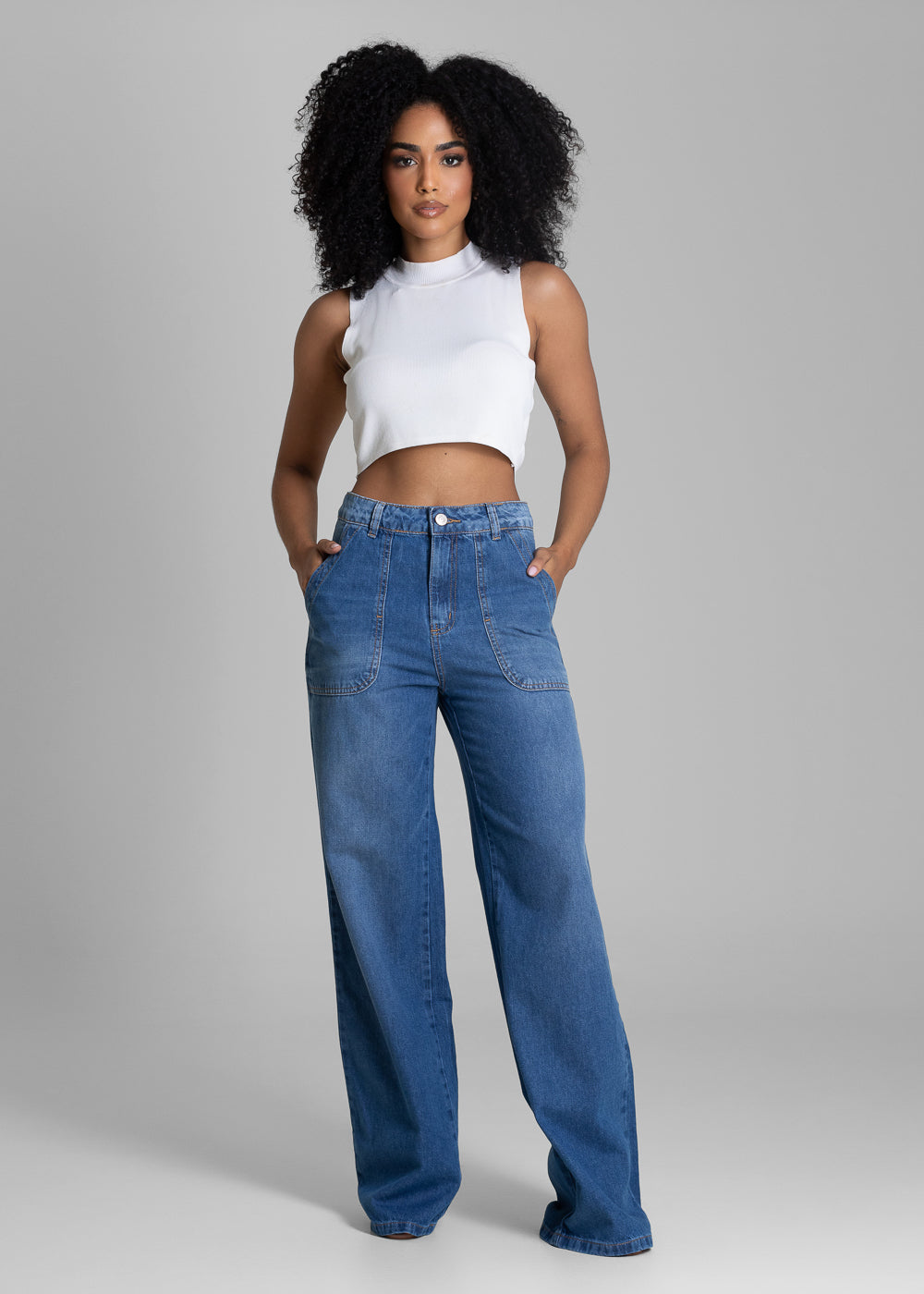 Calça Jeans Sawary Wide Leg - 282695 AZUL
