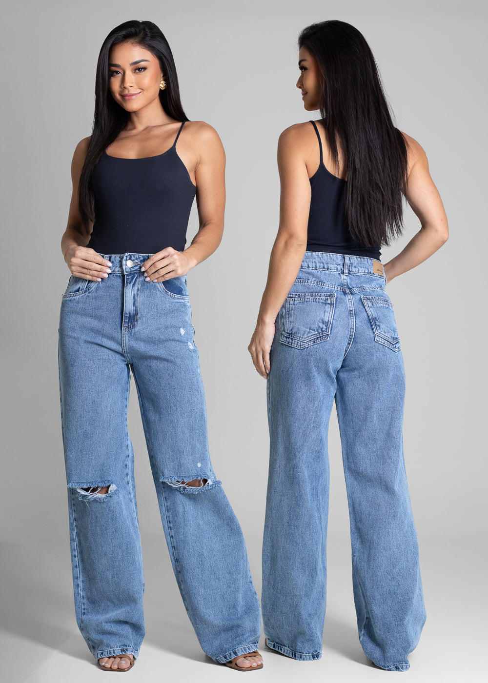 Calça Jeans Sawary Wide Leg - 282697 AZUL
