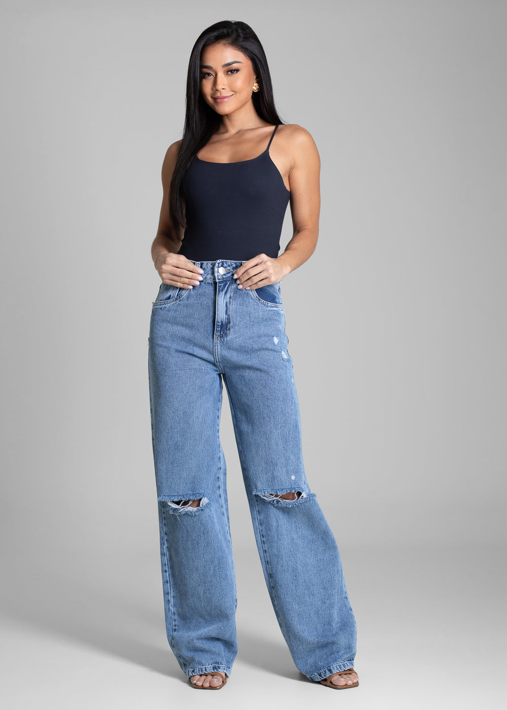 Calça Jeans Sawary Wide Leg - 282697 AZUL