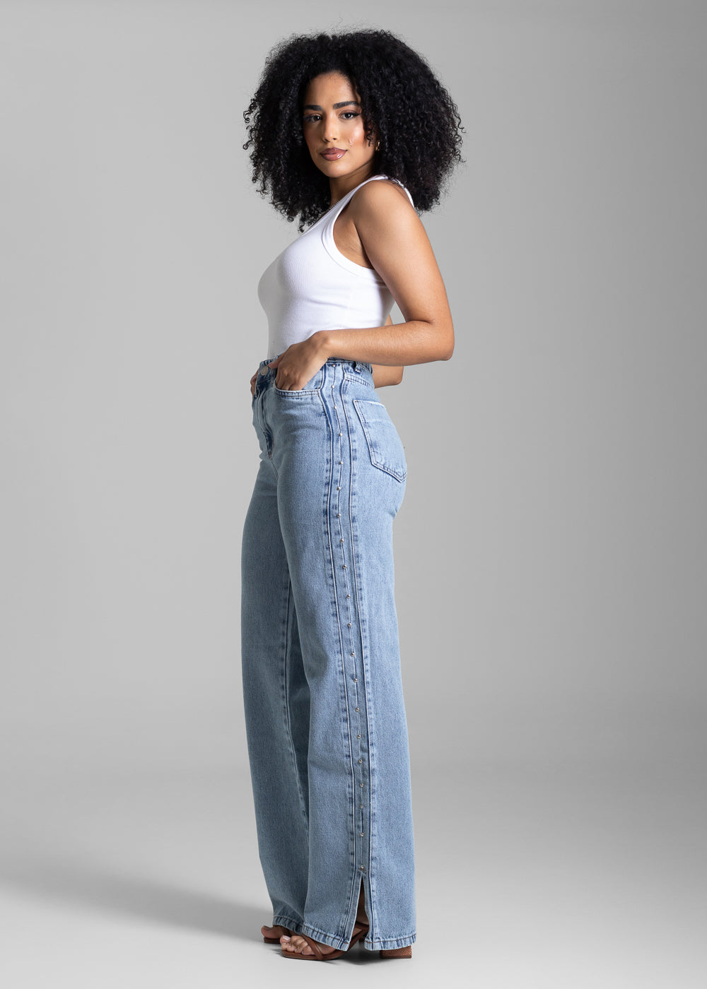 Calça Jeans Sawary Wide Leg - 282698 AZUL