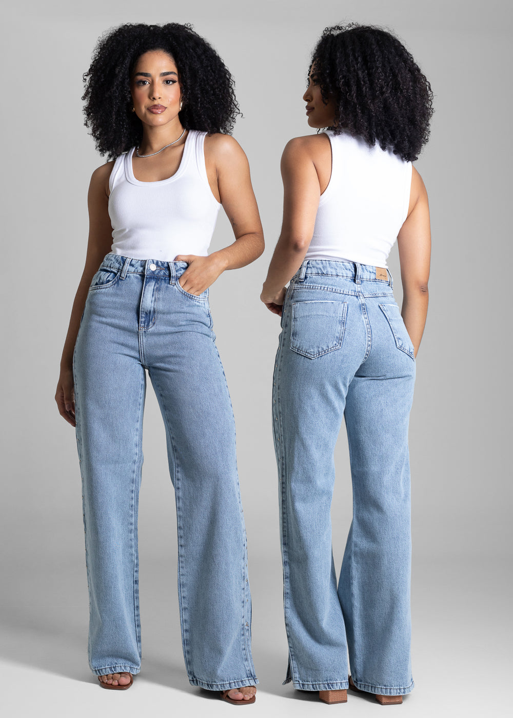 Calça Jeans Sawary Wide Leg - 282698 AZUL