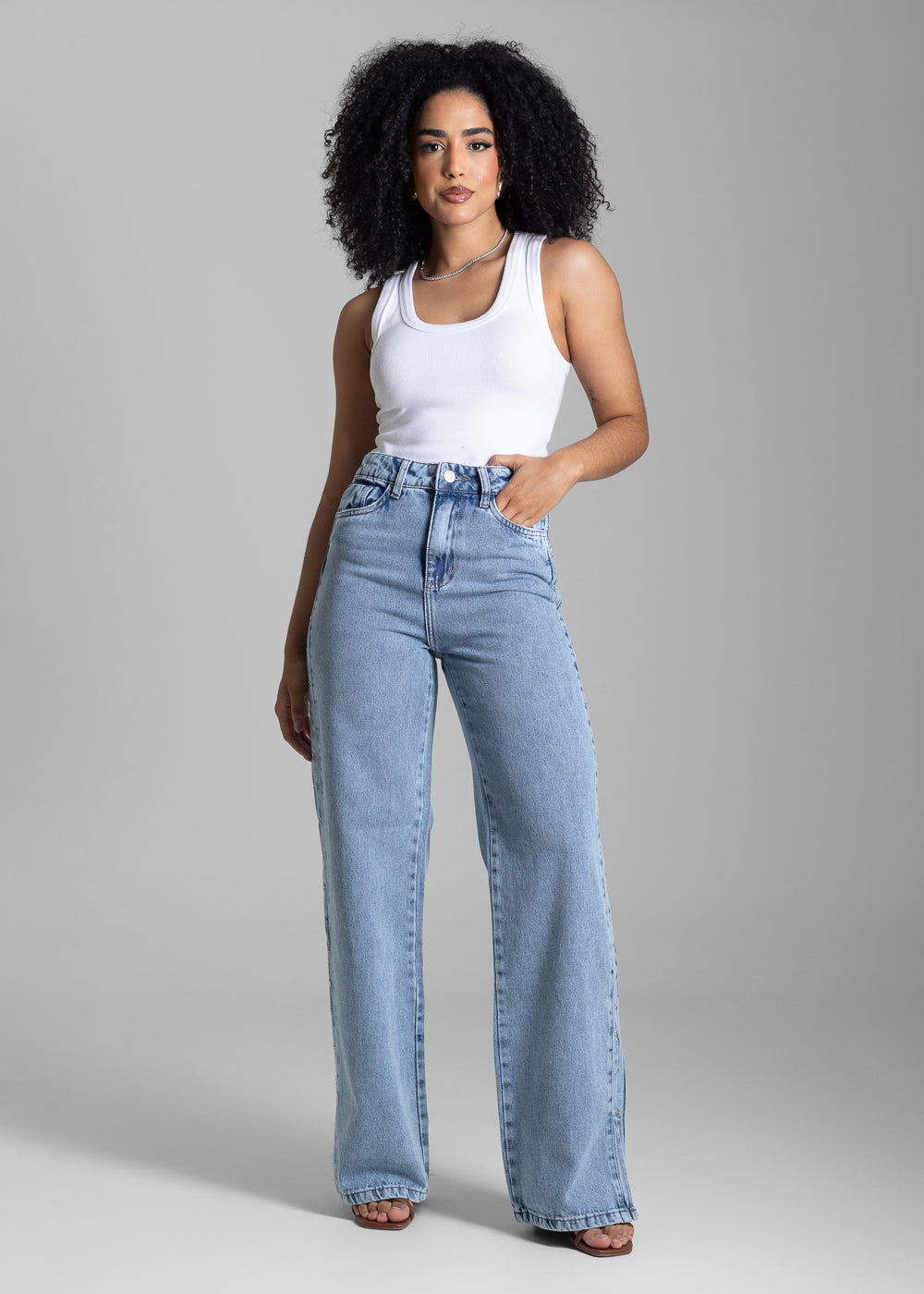 Calça Jeans Sawary Wide Leg - 282698 AZUL