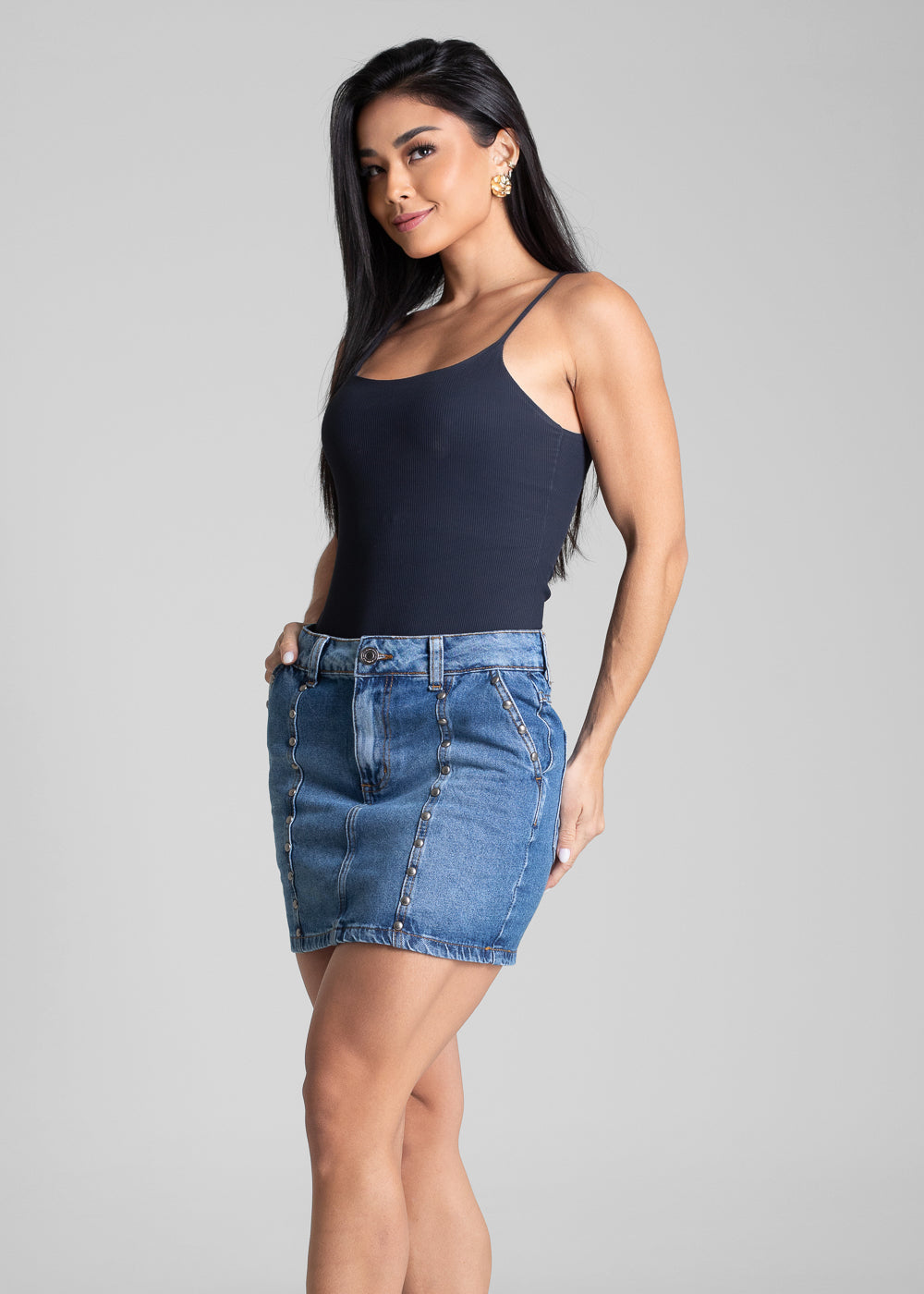 Saia Jeans Sawary - 282701 AZUL
