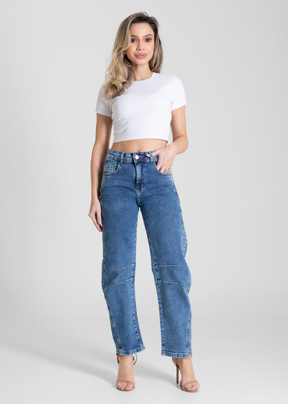 Calça Jeans Sawary Barrel - 282704 AZUL