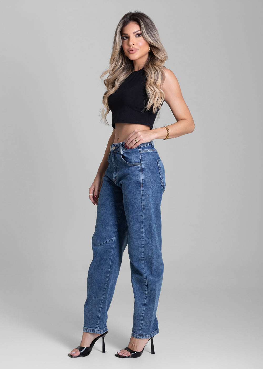 Calça Jeans Sawary Barrel - 282706 AZUL