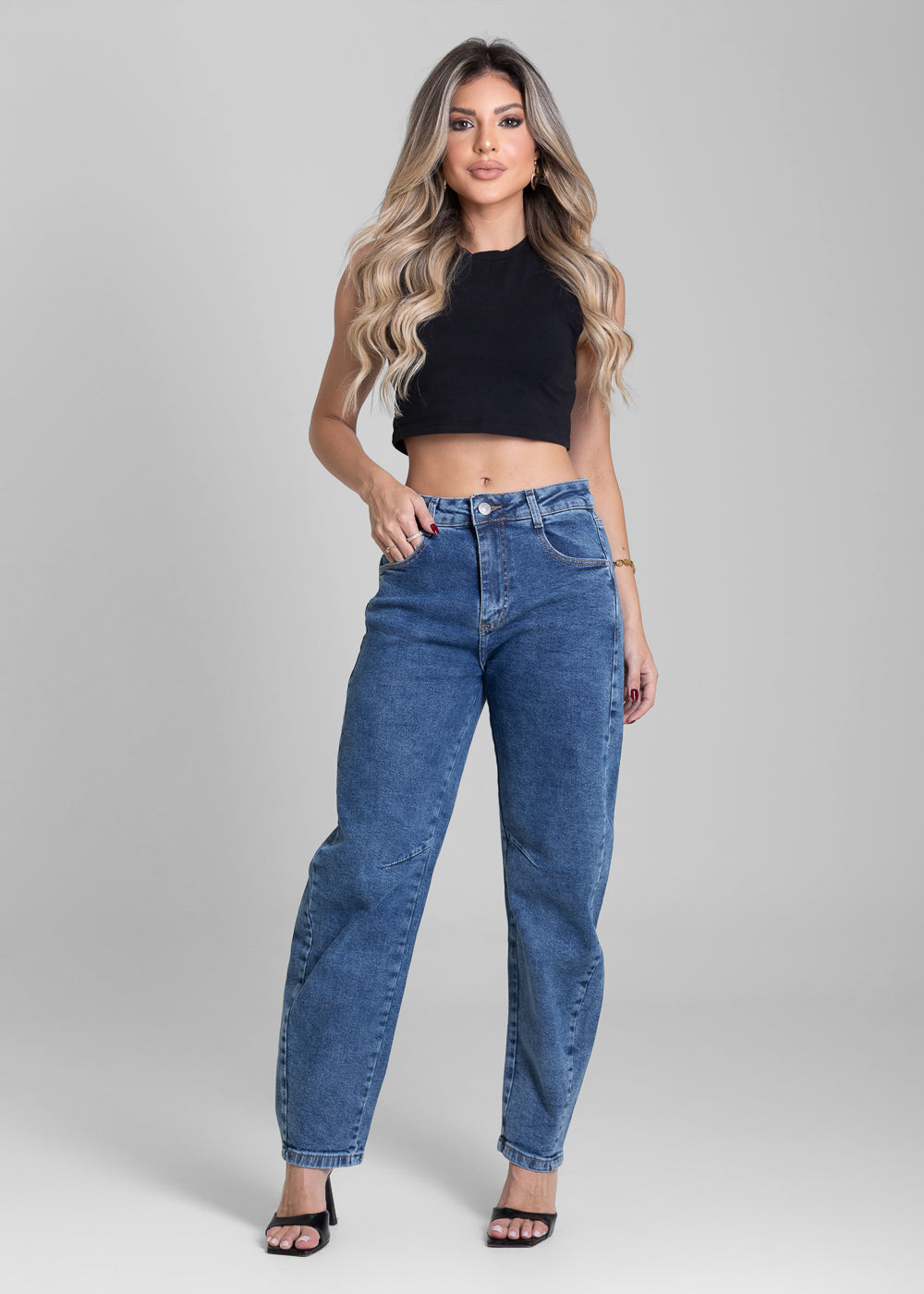 Calça Jeans Sawary Barrel - 282706 AZUL