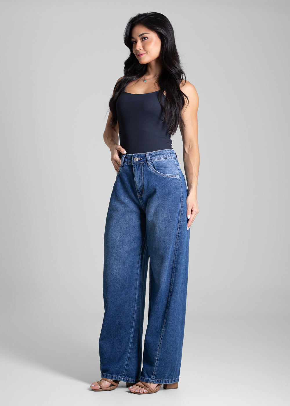 Calça Jeans Sawary Barrel - 282708 AZUL